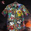 Grateful Dead Snoopy Peanuts Print Hawaiian Shirt