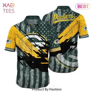 Green Bay Packers Nfl Football Hawaiian Shirt Short American Flag Print This Summer Gift For Fans