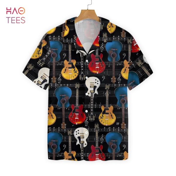 Guitar Pattern Hawaiian Shirt