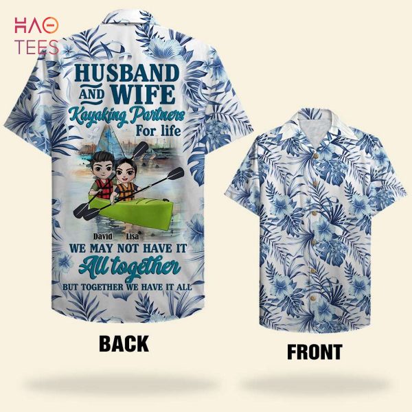 Husband And Wife Kayaking Partners For Life Hawaiian Shirts