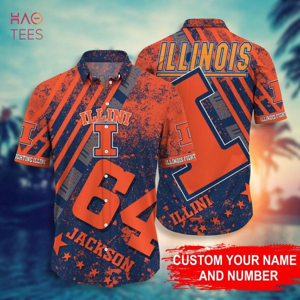 Illinois Fighting Illini Personalized Hawaiian Shirt