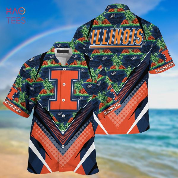 Illinois Fighting Illini Summer Hawaiian Shirt And Shorts