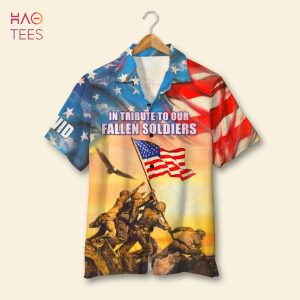 In Tribute To Our Fallen Soldiers Personalized 4th of July Hawaiian Shirt