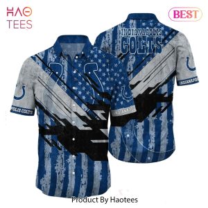 Indianapolis Colts NFL Football Hawaiian Shirt Short American Flag Print This Summer Gift For Fans