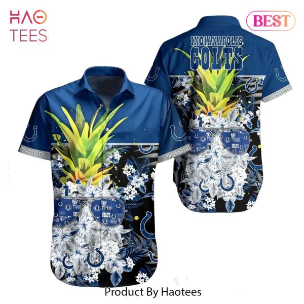 Indianapolis Colts NFL Tropical Pattern Pineapple Design Hawaiian Shirt New Trending For Men Women