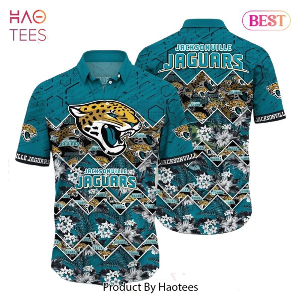 Jacksonville Jaguars Nfl Hawaiian Shirt Graphic Tropical Pattern 3D Printed Beach Shirt Summer Gift For Fan