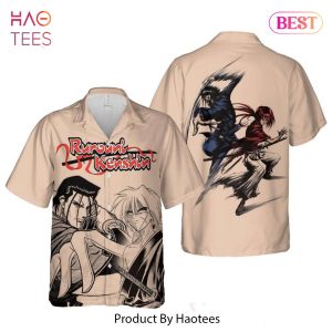 Kenshin And Saito Hawaiian Shirt Rurouni Kenshin Anime Shirt for Men Women