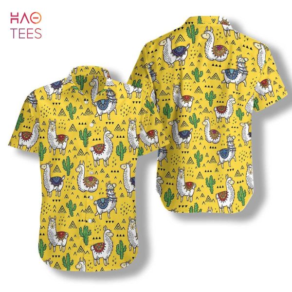 Llamas Cactuses Hawaiian Shirt