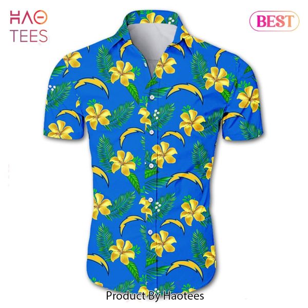 Los Angeles Chargers Hawaiian Shirt Tropical Flower summer