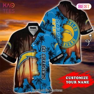 Los Angeles Chargers Hawaiian Shirts tropical island personalized