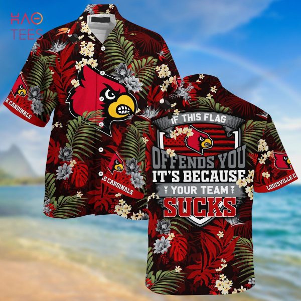 Louisville Cardinals  Summer Hawaiian Shirt And Shorts