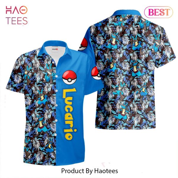 Lucario Hawaiian Shirts Custom Anime Merch Clothes for Men Women