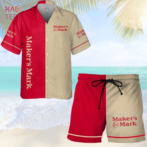 Maker’s Mark All Over Print 3D Combo Hawaiian Shirt & Beach Shorts