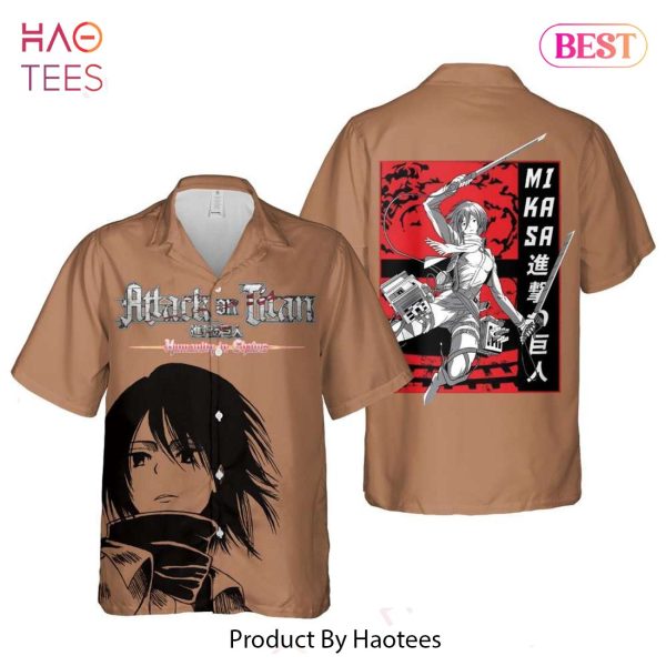 Mikasa Ackerman Attack On Titan Humanity In Chains Hawaiian Shirt Anime Shirt for Men Women