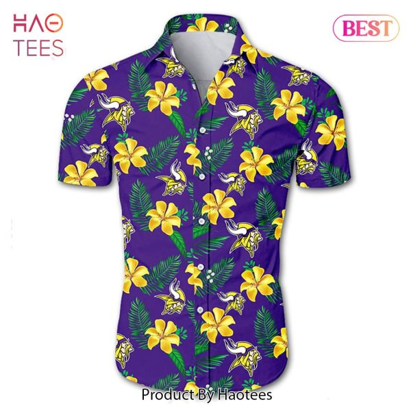 Minnesota Vikings Hawaiian Shirt Tropical Flower summer