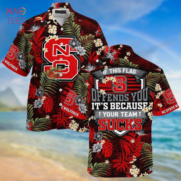 NC State Wolfpack Summer Hawaiian Shirt And Shorts