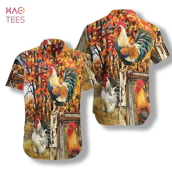 NEW Chicken Family Farm Hawaiian Shirt