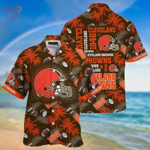 NEW Cleveland Browns NFL Hawaiian 3D Shirt