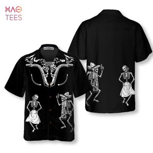 NEW Dancing Skeleton Dia De Los Muertos Hawaiian Shirt