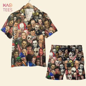 NEW Horror Movie Film Hawaiian Shirt And Men Beach Shorts