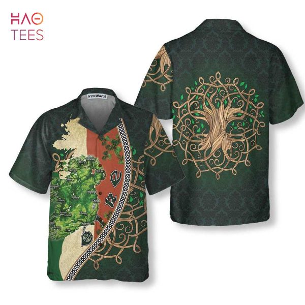 NEW Ireland Map Happy Saint Patrick’S Day Hawaiian Shirt