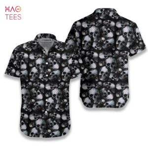 NEW Pentagram Gothic Skull Hawaiian Shirt