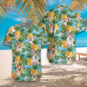 NEW Pineapple Corgis Lover Hawaiian Shirt