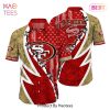 NFL San Francisco 49ers Hawaiian Shirt Graphic American Flag Print This Summer Gift For Fans