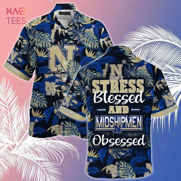 Navy Midshipmen Summer Hawaiian Shirt And Shorts