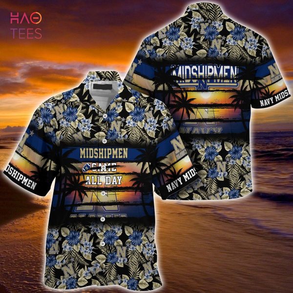 Navy Midshipmen Summer Hawaiian Shirt