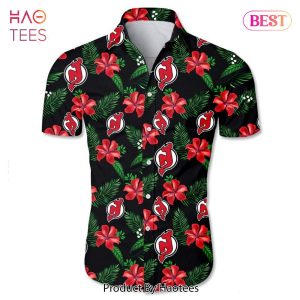 New Jersey Devils Hawaiian Shirt Tropical Flower summer