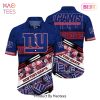 New York Giants NFL Hawaiian Shirt Graphic Tropical Pattern 3D Printed Beach Shirt Summer Gift For Fans