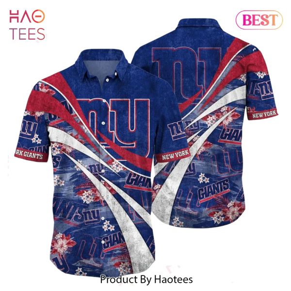 New York Giants NFL Summer Hawaiian Shirt Floral Pattern Graphic For Football NFL Enthusiast