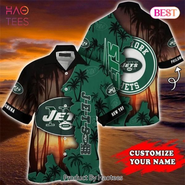 New York Jets Hawaiian Shirts tropical island personalized