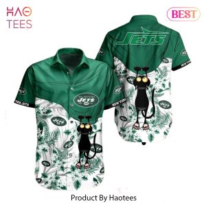 New York Jets NFL Hawaiian Shirt Black Cat Graphic 3D Printed Hawaii Shirt Short Fan Ever