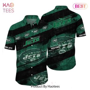 New York Jets NFL Hawaiian Shirt Graphic Tropical Pattern Short Sleeve Summer For Fans