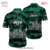 New York Jets NFL Hawaiian Shirt Tropical Pattern Graphic Short Sleeve Summer Gift For Fans