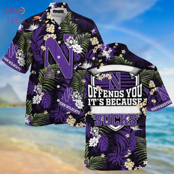 Northwestern Wildcats Summer Hawaiian Shirt And Shorts