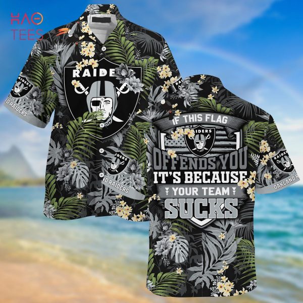 Oakland Raiders NFL-Summer Hawaiian Shirt And Shorts