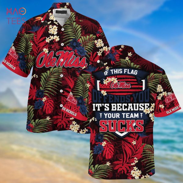 Ole Miss Rebels  Summer Hawaiian Shirt And Shorts