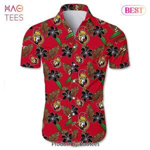 Ottawa Senators Hawaiian Shirt Tropical Flower summer