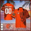 Personalize NFL Cleveland Browns Polynesian Tattoo Design Hawaiian Shirt