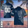 Personalize NFL Dallas Cowboys Polynesian Tattoo Design Hawaiian Shirt