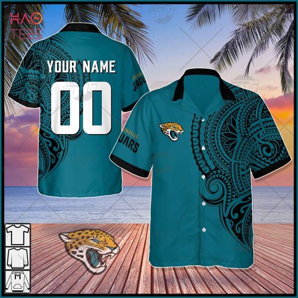 Personalize NFL Jacksonville Jaguars Polynesian Tattoo Design Hawaiian Shirt