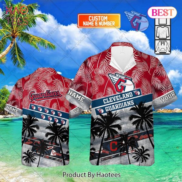 Personalized MLB Cleveland Guardians Palm Tree Hawaii Shirt