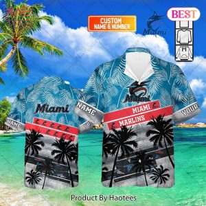 Personalized MLB Miami Marlins Palm Tree Hawaii Shirt