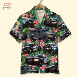 Personalized Police Vehicles Hawaiian Shirt