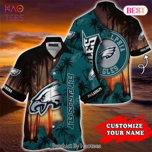 Philadelphia Eagles Hawaiian Shirts tropical island personalized