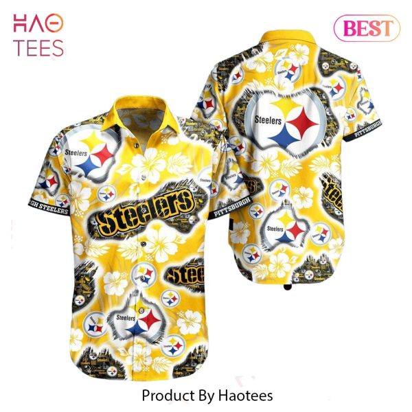 Pittsburgh Steelers NFL Hawaii Shirt Graphic Floral Printed This Summer Beach Shirt For Fans