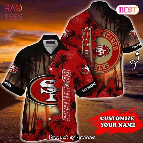 San Francisco 49ers Hawaiian Shirts tropical island personalized